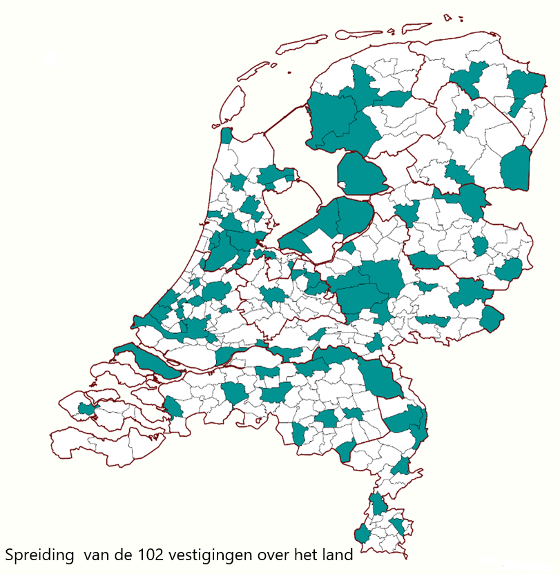 Landkaart Nederland